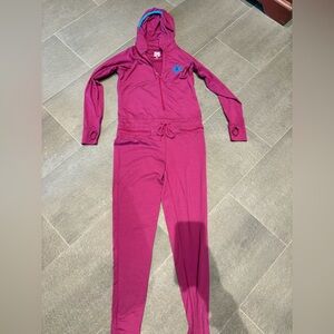 Women's Purple Hooded Jumpsuit